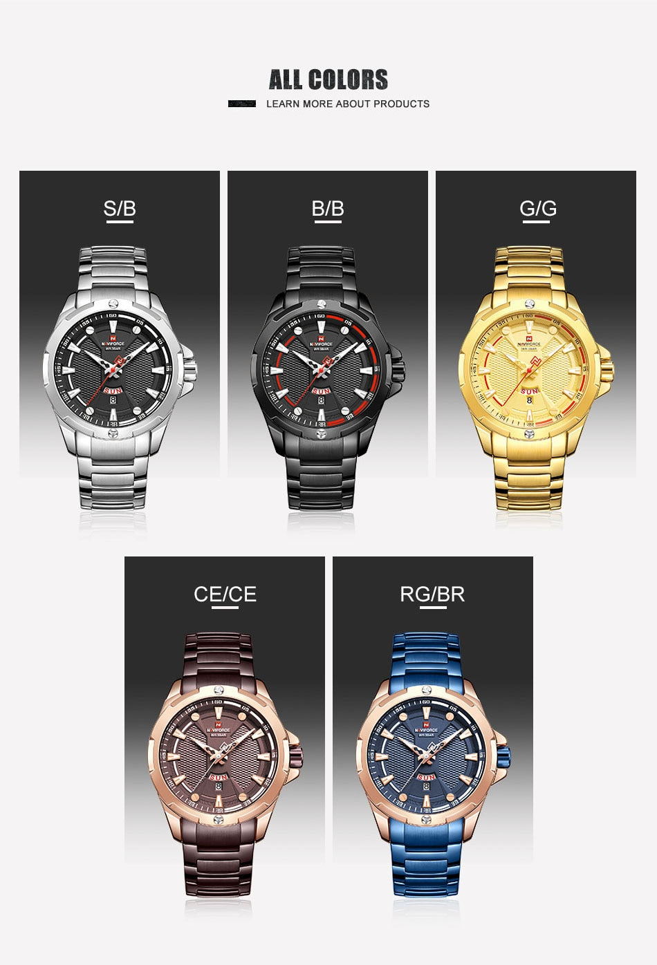 ساعة نافي فورس الاصلية