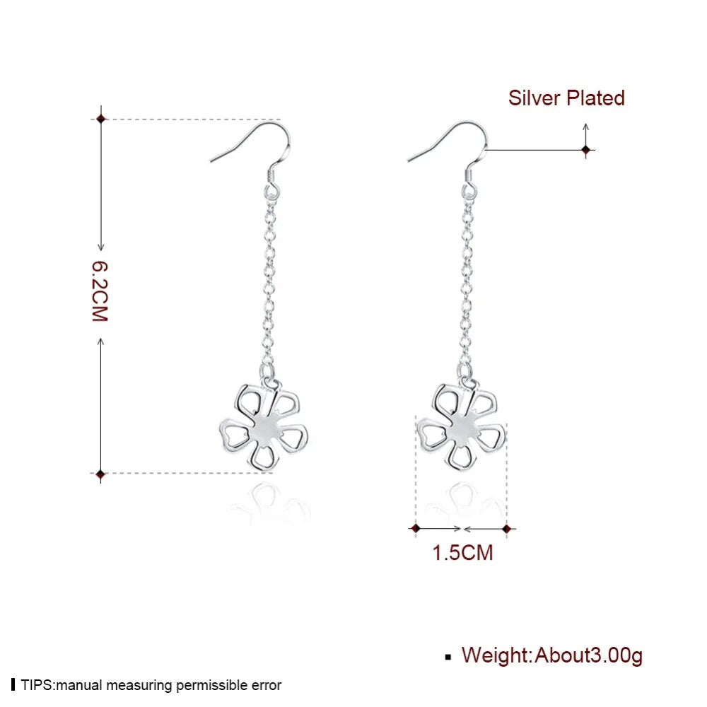 أقراط نسائية فاخرة من الفضة الاسترلينية