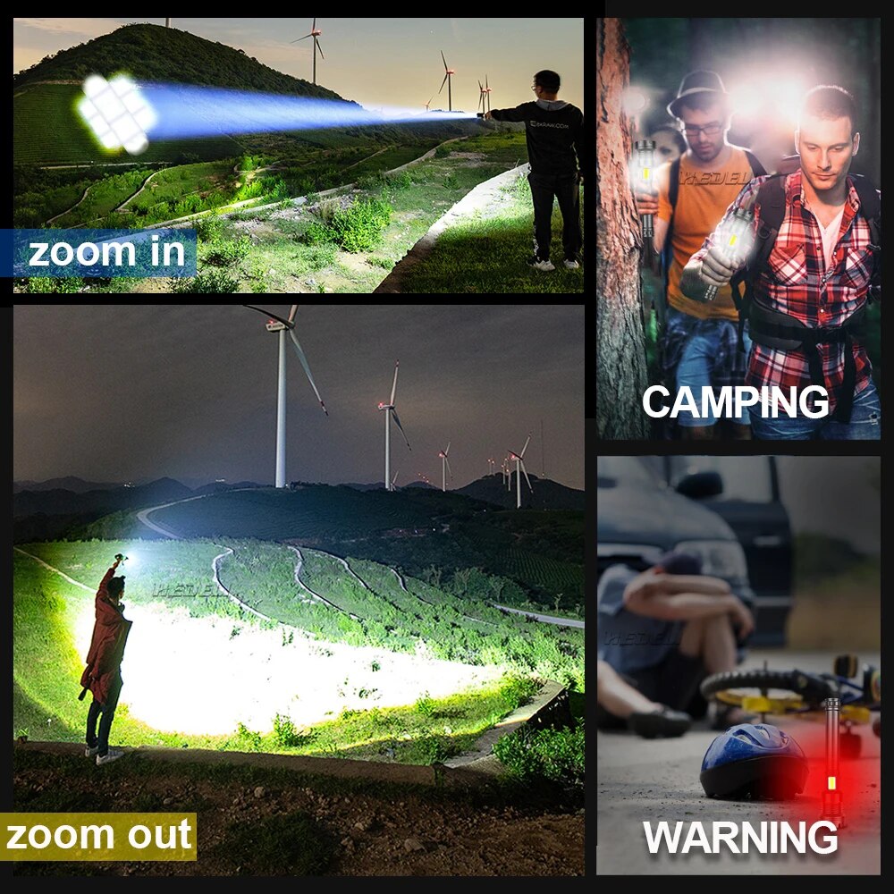 LED XHP160مصباح يدوي